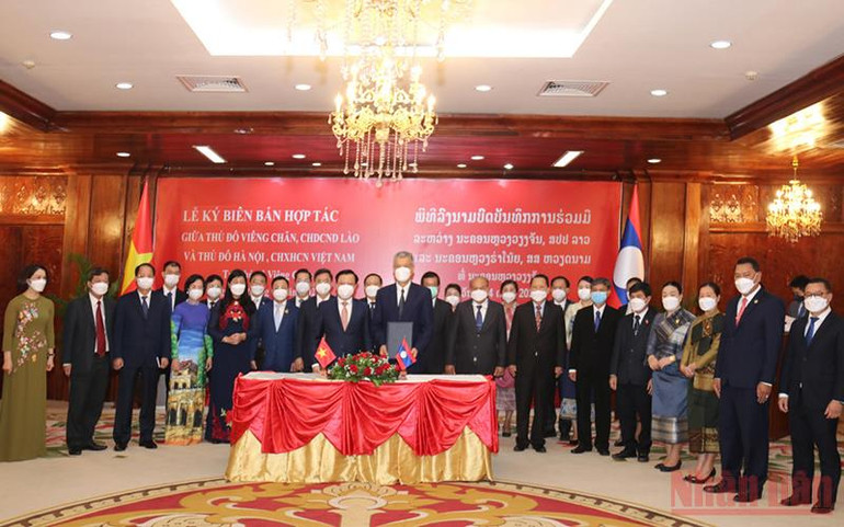 Đẩy mạnh hợp tác giữa Hà Nội và Vientiane, Lào -0
