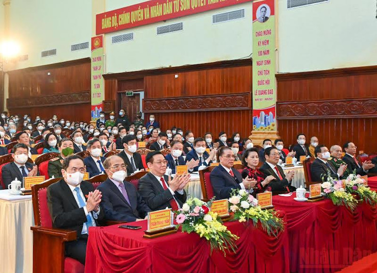 Lễ kỷ niệm 100 năm ngày sinh đồng chí Lê Quang Đạo và lễ công bố nghị quyết thành lập thành phố Từ Sơn -0