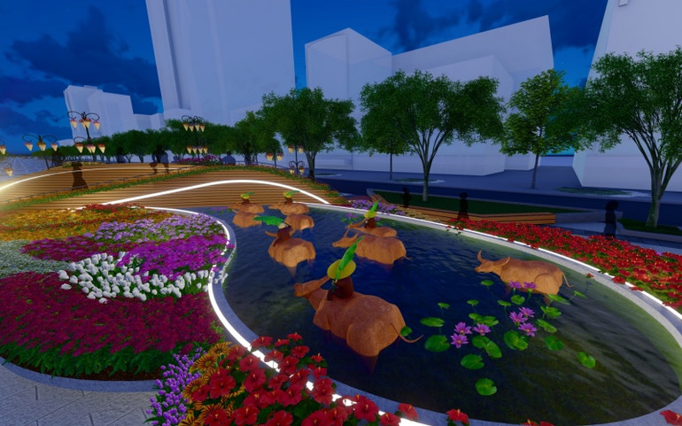 Ấn tượng đường hoa xuân Nguyễn Huệ Tết Tân Sửu -0