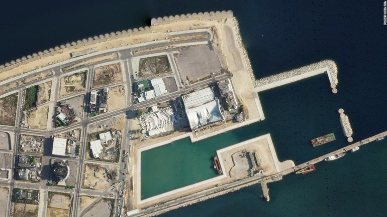 Ảnh vệ tinh trước và sau vụ nổ ở Lebanon -1