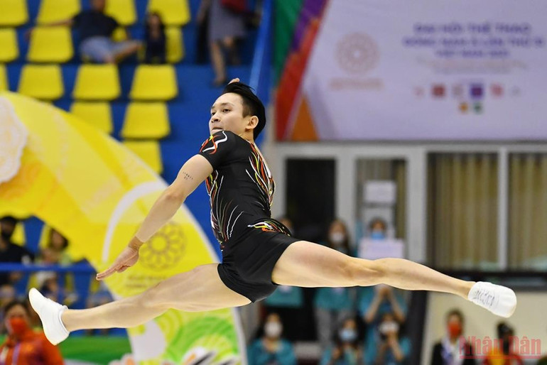 Những khảnh khắc "Vàng" của Đội tuyển aerobic Việt Nam ảnh 6 Đội tuyển aerobic Việt Nam hướng tới kỳ SEA Games thành công -0