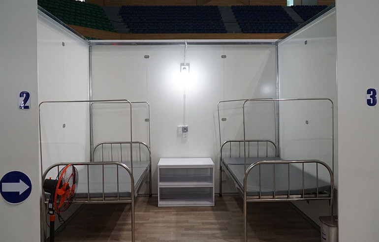 Bệnh viện dã chiến tại Cung thể thao Tiên Sơn sẵn sàng hoạt động -0