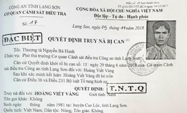 Bắt giữ đối tượng truy nã đặc biệt -0