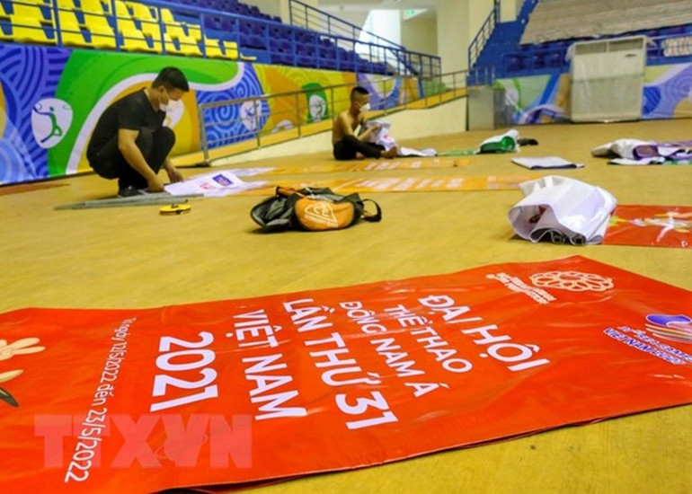 Công tác chuẩn bị SEA Games 31 tại Cung thể thao Quần Ngựa -0