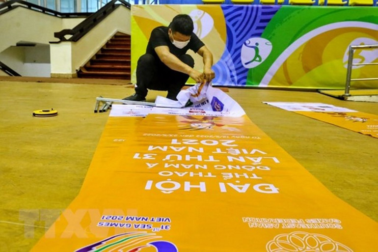 Công tác chuẩn bị SEA Games 31 tại Cung thể thao Quần Ngựa -0