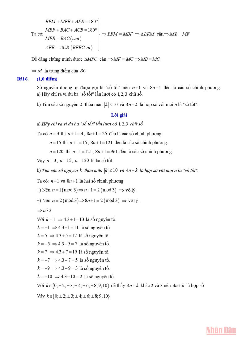 Gợi ý lời giải môn Toán chuyên thi lớp 10 của TP Hồ Chí Minh -8