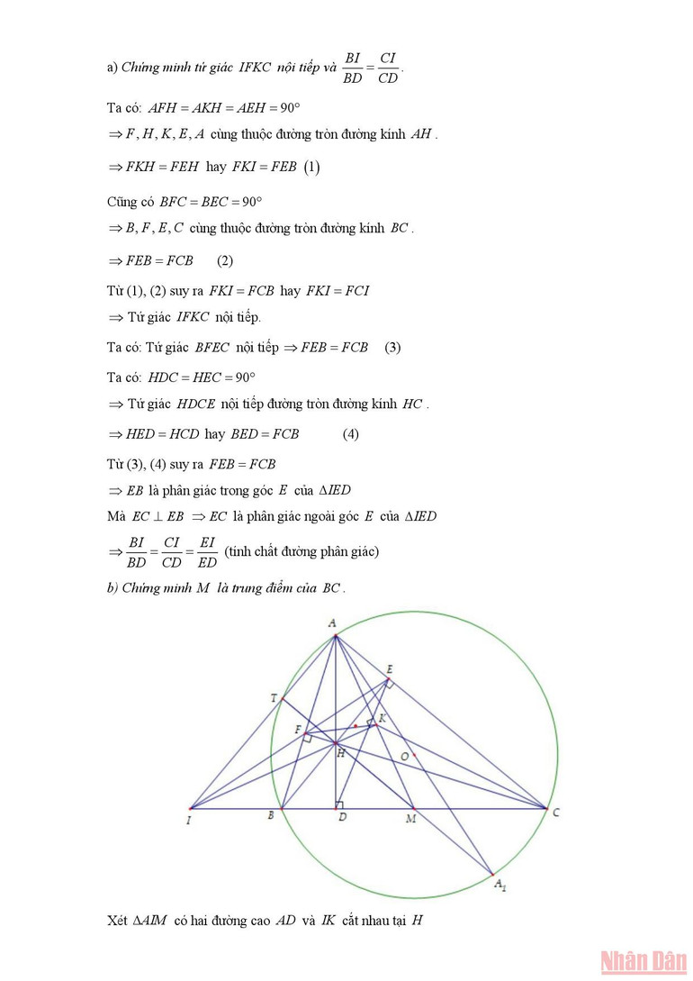 Gợi ý lời giải môn Toán chuyên thi lớp 10 của TP Hồ Chí Minh -6