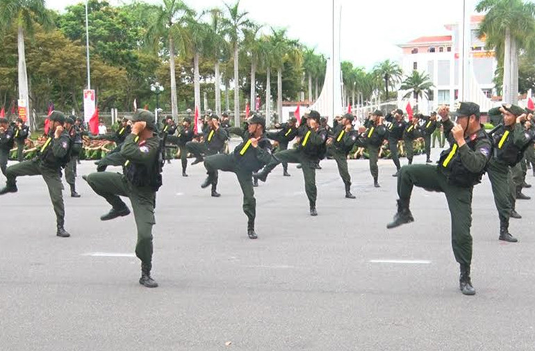 Các vận động viên tham dự Hội thi điều lệnh, bắn súng, võ thuật. Bộ Công an trao 53 giải thưởng cho tập thể, cá nhân đạt thành tích xuất sắc tại Hội thi điều lệnh, bắn súng, võ thuật -0