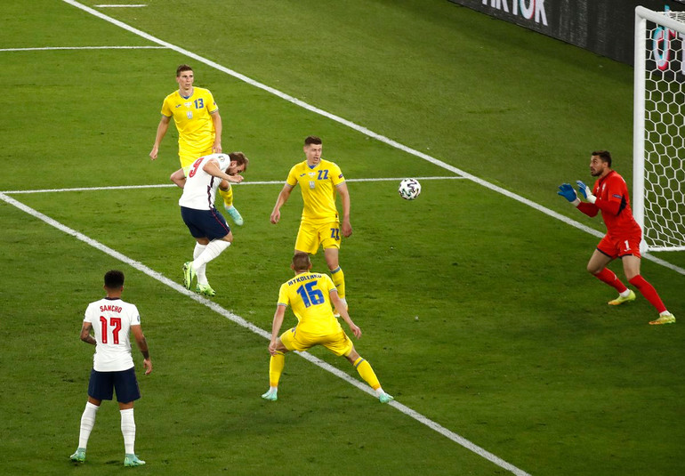 Harry Kane lập cú đúp, Anh thắng đậm Ukraine vào bán kết Euro 2020 -0