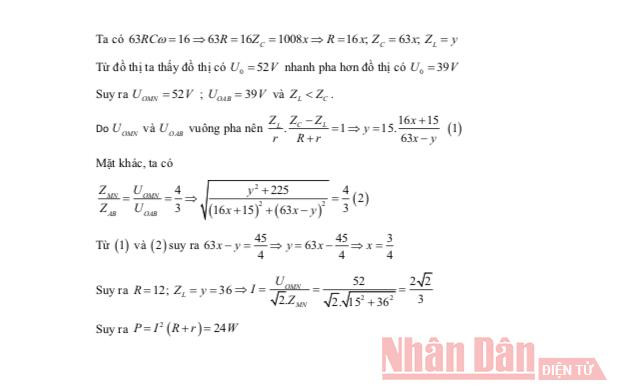 Gợi ý lời giải môn Vật lý thi tốt nghiệp trung học phổ thông 2021 -7