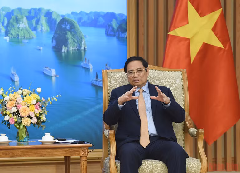 Thủ tướng Phạm Minh Chính tiếp Bộ trưởng Tư pháp Nhật Bản Furukawa Yoshihisa -0