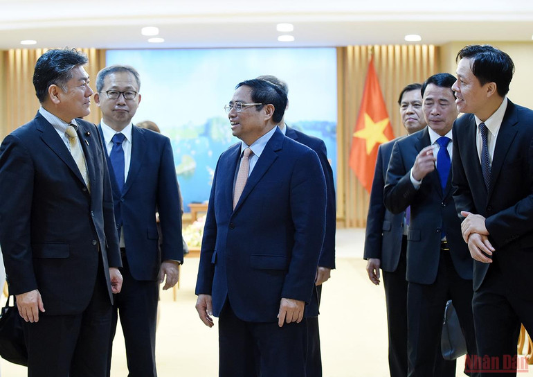 Thủ tướng Phạm Minh Chính tiếp Bộ trưởng Tư pháp Nhật Bản Furukawa Yoshihisa -0