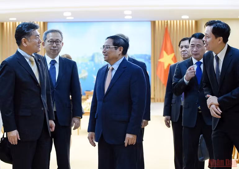 Thủ tướng Phạm Minh Chính tiếp Bộ trưởng Tư pháp Nhật Bản Furukawa Yoshihisa -0