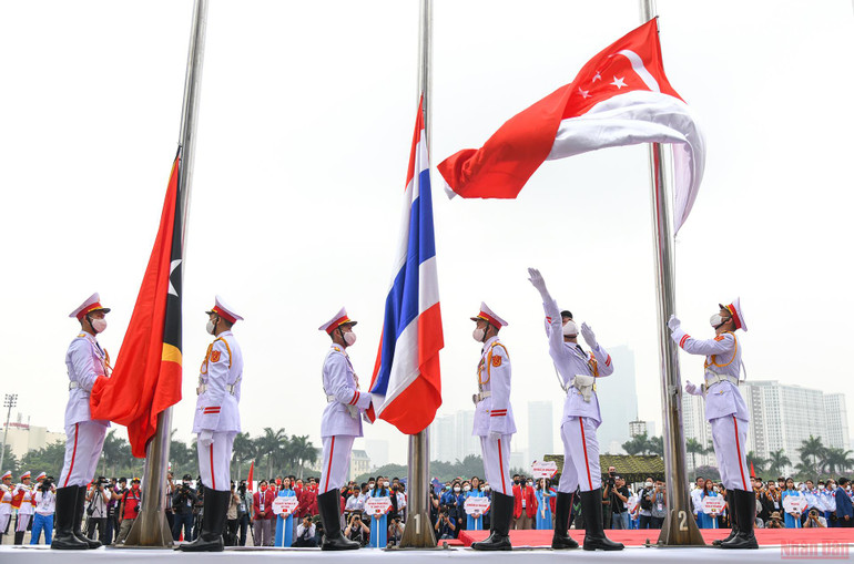 Cận cảnh lễ thượng cờ các Đoàn thể thao dự SEA Games 31 -0