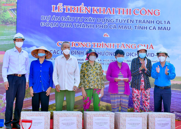 Thi công tuyến tránh quốc lộ 1A ở Cà Mau -0