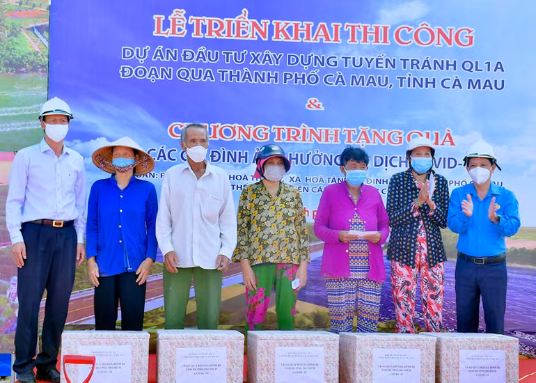 Thi công tuyến tránh quốc lộ 1A ở Cà Mau -0