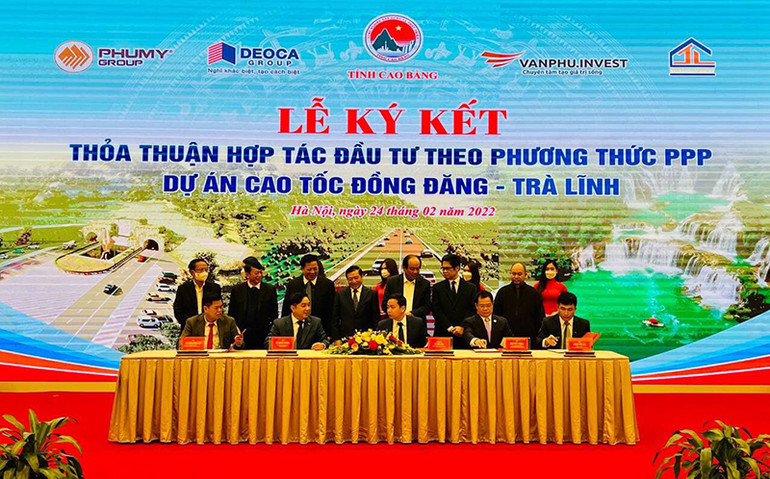 Ảnh ký kết hợp tác giữa các bên. Thỏa thuận hợp tác đầu tư dự án cao tốc Đồng Đăng - Trà Lĩnh -0