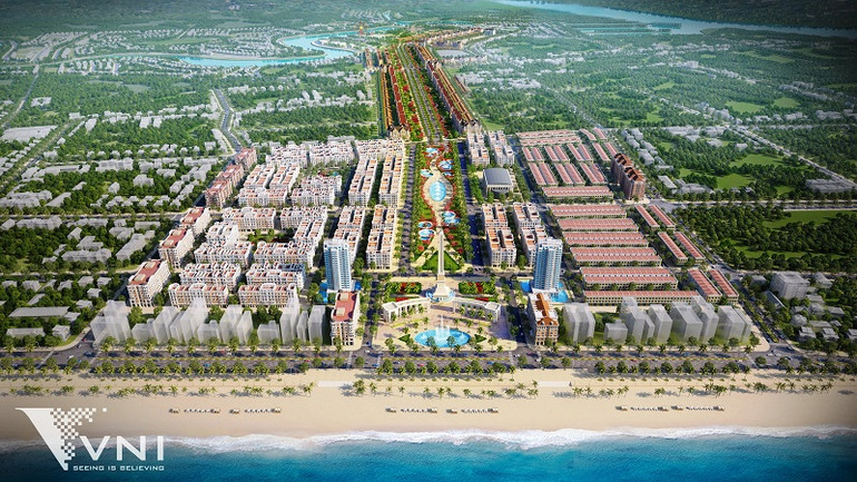 Phối cảnh Quảng trường biển và Tổ hợp đô thị du lịch sinh thái, nghỉ dưỡng, vui chơi giải trí cao cấp biển Sầm Sơn. Triển khai dự án trọng điểm về du lịch, đô thị ở Sầm Sơn -0