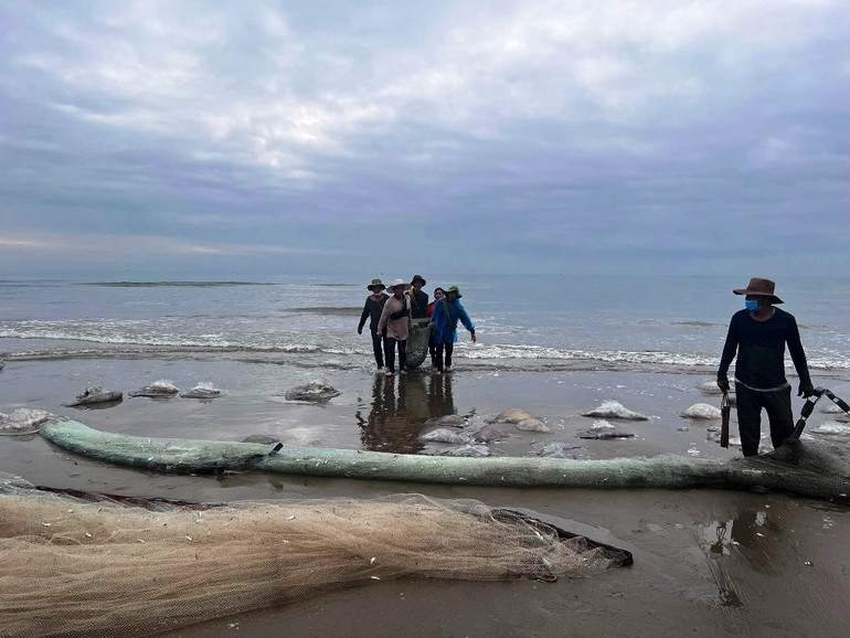 Ngư dân đi lùi “kéo” mặt trời lên -0