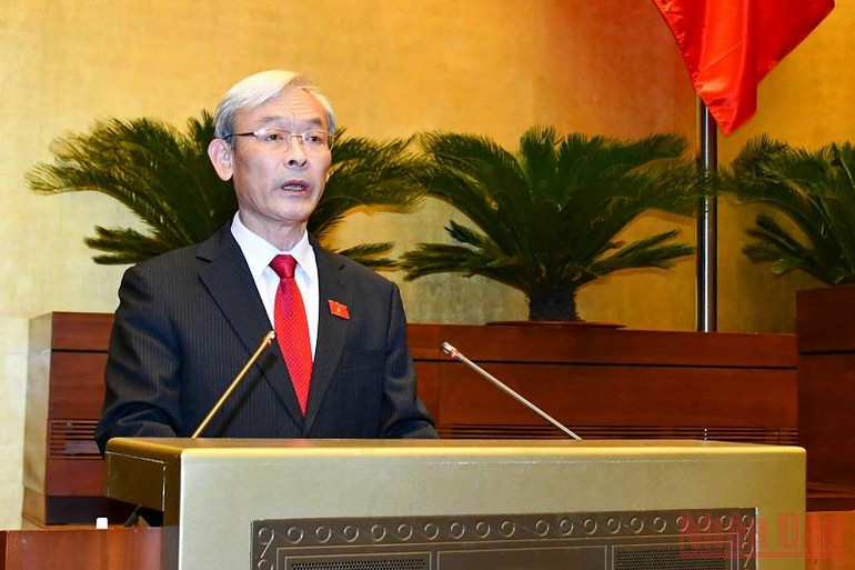 Chủ nhiệm Ủy ban Tài chính - Ngân sách của Quốc hội Nguyễn Phú Cường trình bày Báo cáo tiếp thu, giải trình ý kiến đại biểu Quốc hội về các dự thảo Nghị quyết. Tạo cơ chế, chính sách đặc thù phát triển 4 tỉnh, thành phố -0