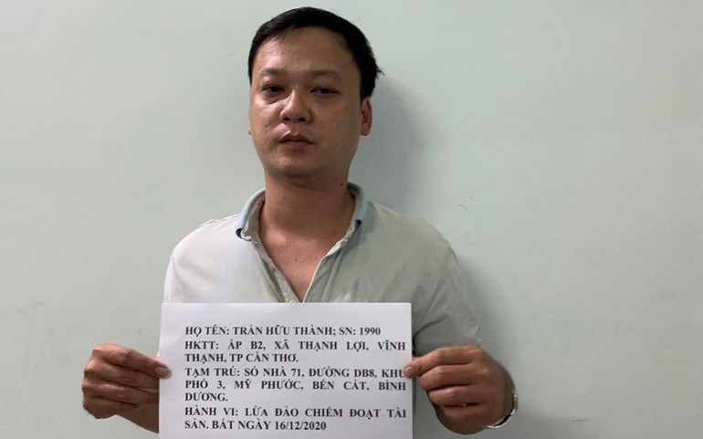 Đối tượng Trần Hữu Thành. Sử dụng Giấy chứng nhận quyền sử dụng đất giả chiếm đoạt gần 13 tỷ đồng -0