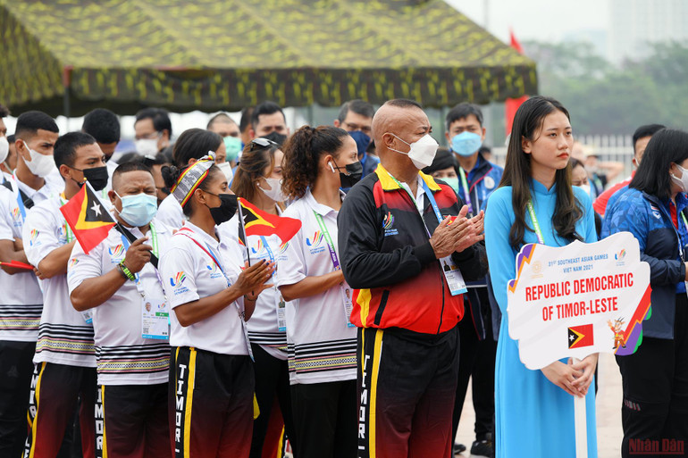 Cận cảnh lễ thượng cờ các Đoàn thể thao dự SEA Games 31 -0