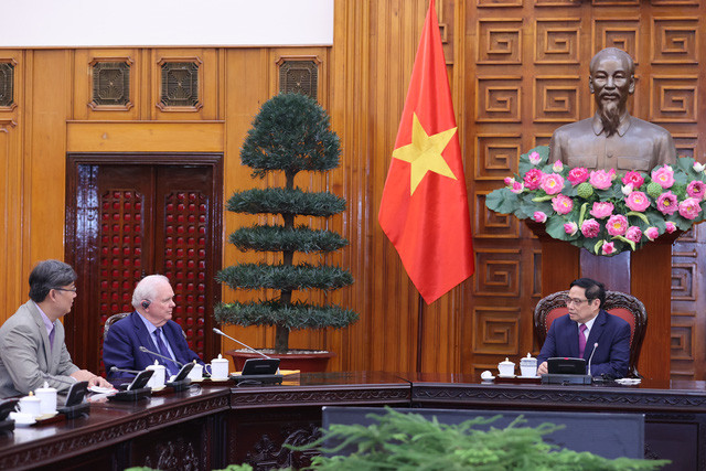 Thủ tướng nhấn mạnh Việt Nam đặt trọng tâm vào việc xây dựng nền kinh tế độc lập, tự chủ, xác định nguồn lực bên trong là cơ bản, chiến lược, lâu dài, nguồn lực bên ngoài là quan trọng, đột phá. (Ảnh: Nhật Bắc) Đại học Harvard và Fulbright mong muốn góp phần thúc đẩy đào tạo nguồn nhân lực chất lượng cao cho Việt Nam -0