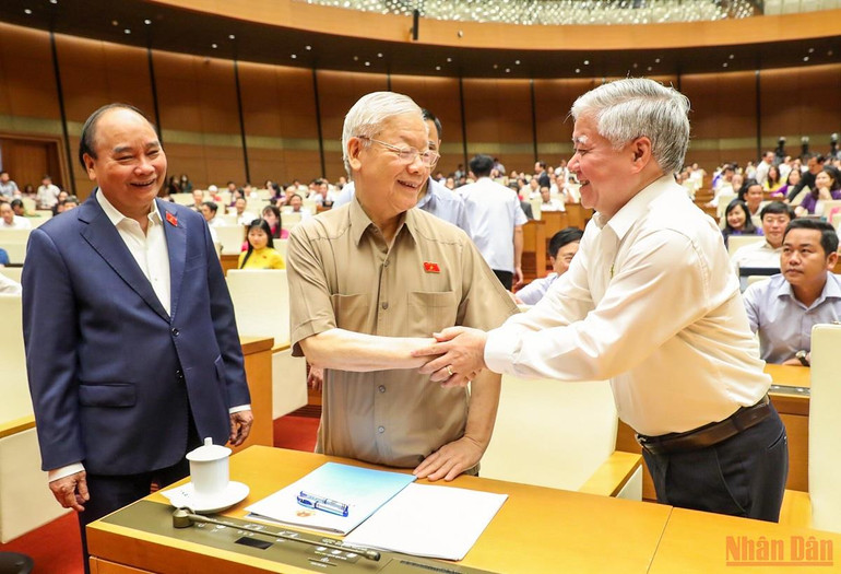 Tổng Bí thư Nguyễn Phú Trọng dự phiên thảo luận của Quốc hội về kết quả thực hiện kế hoạch phát triển kinh tế-xã hội và ngân sách nhà nước năm 2021 -3