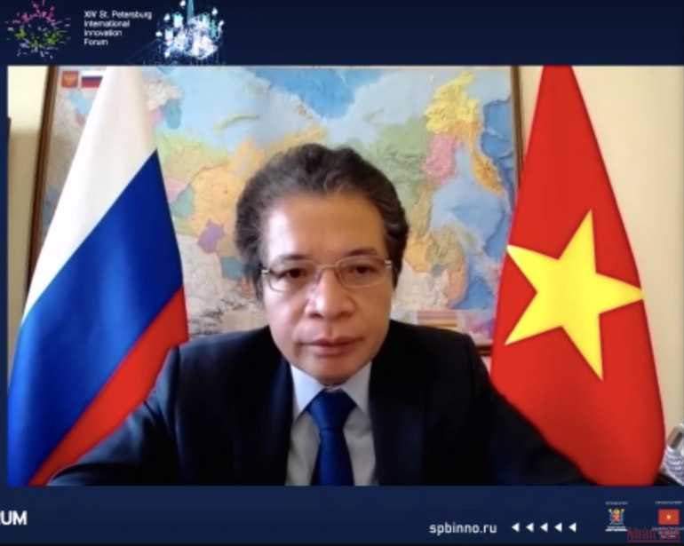 Đại sứ Việt Nam tại Liên bang Nga Đặng Minh Khôi phát biểu với Diễn đàn. Việt Nam và Liên bang Nga thúc đẩy hợp tác giữa các địa phương -0
