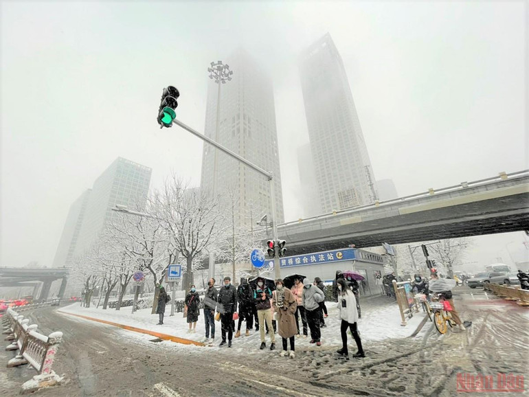 Đẹp nao lòng tuyết cuối mùa ở Bắc Kinh -0