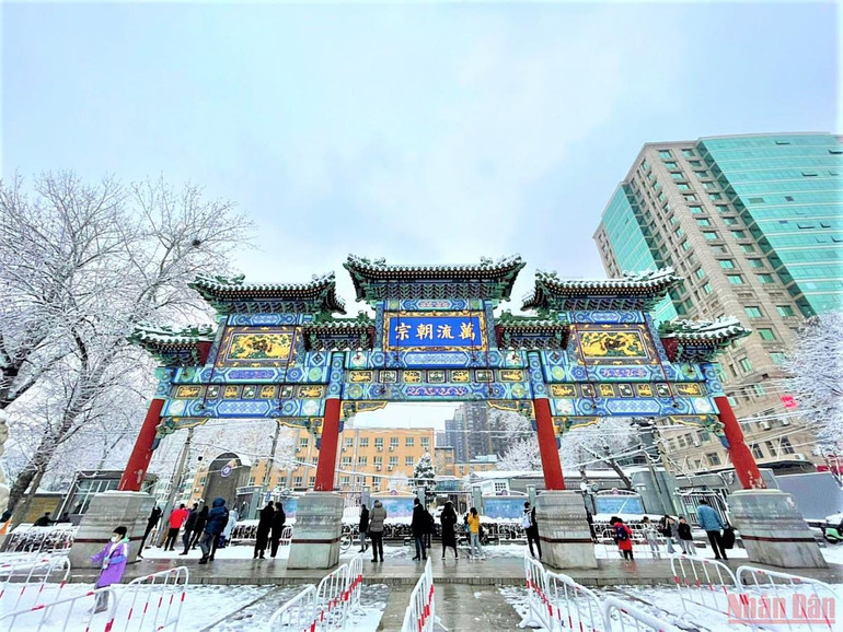 Đẹp nao lòng tuyết cuối mùa ở Bắc Kinh -0