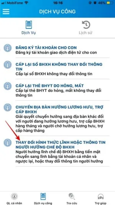 Cách đăng ký online để nhận lương hưu qua tài khoản ngân hàng cá nhân -0