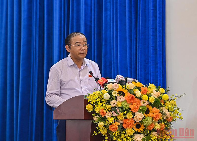 Chủ tịch Quốc hội Vương Đình Huệ tiếp xúc cử tri tại thành phố Hải Phòng -0