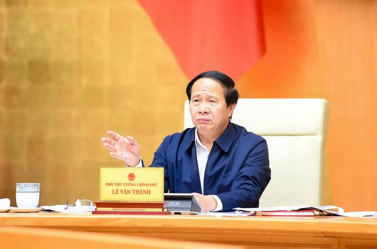 Phó Thủ tướng Lê Văn Thành kết luận tại cuộc họp. (Ảnh: Tổng cục Phòng, chống thiên tai ) Không được chủ quan khi ứng phó với cơn bão Rai -0