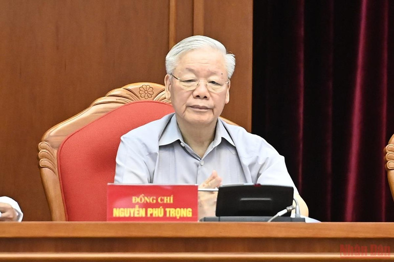 Tổng Bí thư Nguyễn Phú Trọng chủ trì Hội nghị. Hội nghị Bộ Chính trị về xây dựng lực lượng Công an nhân dân -0