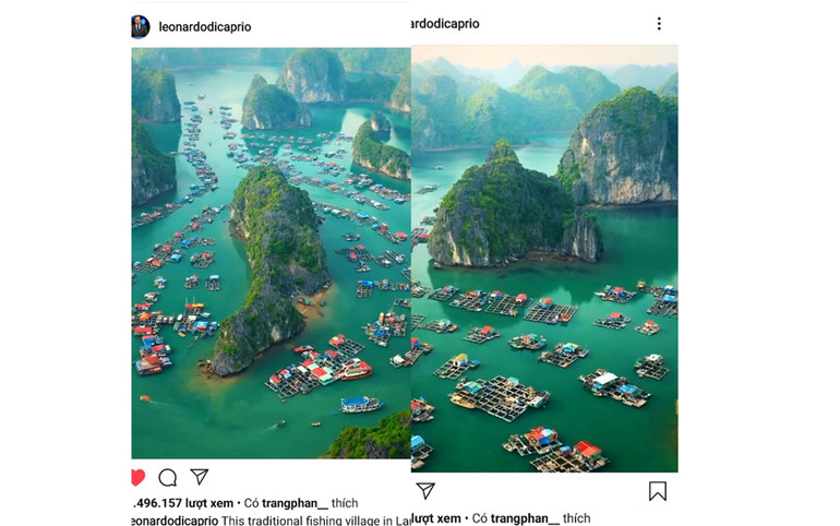 Những hình ảnh trong đoạn clip về vịnh Lan Hạ của nam diễn viên Hollywood Leonardo DiCaprio thu hút "vạn người hâm mộ". (Ảnh: Chụp màn hình). Cuối tuần ở vịnh Lan Hạ -0