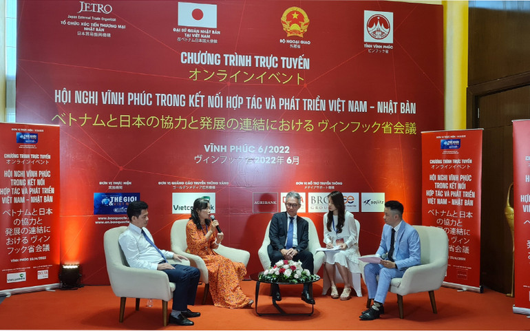 Trao đổi về hợp tác đầu tư tại hội nghị. Vĩnh Phúc tăng cường kết nối hợp tác phát triển với Nhật Bản -0