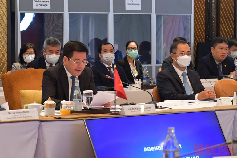 Bộ trưởng Nguyễn Hồng Diên phát biểu tại cuộc họp. Thúc đẩy quan hệ đối tác kinh tế, thương mại Việt Nam - Thái Lan giai đoạn hậu Covid-19 -0