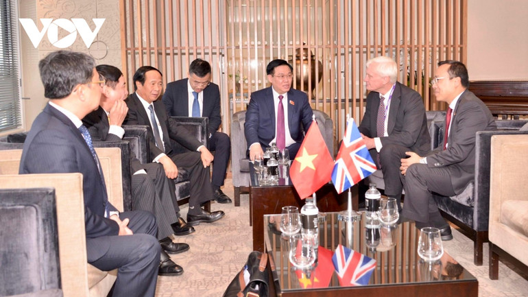 Chủ tịch Quốc hội dâng hoa tưởng niệm Bác Hồ tại London -0