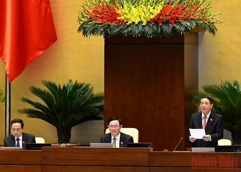 Phó Chủ tịch Quốc hội Nguyễn Đức Hải phát biểu tại phiên họp chiều 15/6. (Ảnh: LINH KHOA) Bảo đảm quốc phòng, an ninh và cạnh tranh lành mạnh trong hoạt động viễn thông -0
