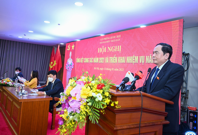Phó Chủ tịch thường trực Quốc hội Trần Thanh Mẫn phát biểu chỉ đạo Hội nghị. Báo Đại biểu Nhân dân thực hiện tốt vai trò cầu nối giữa Quốc hội với cử tri và nhân dân -0