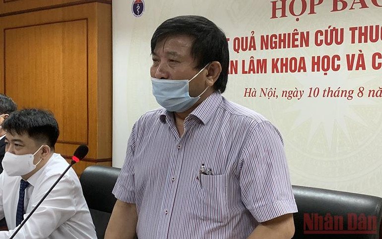 PGS, TS Lê Quang Huấn chủ trì nghiên cứu sản phẩm Vipder Vir. Viện Hàn lâm Khoa học và Công nghệ Việt Nam thông tin về sản phẩm thuốc thử nghiệm Vipder Vir -0