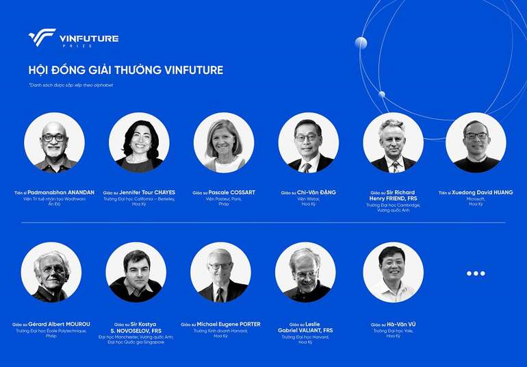 Hội đồng Giải thưởng VinFuture. Giải thưởng nghiên cứu quốc tế trị giá 4,5 triệu USD do Việt Nam khởi xướng -0