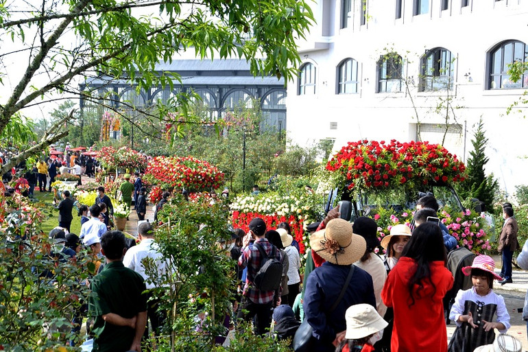 Lễ hội hoa hồng thu hút hơn 30 nghìn lượt du khách đến Sa Pa -0