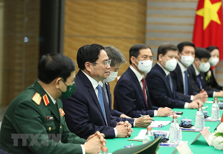 Lễ đón Thủ tướng Phạm Minh Chính thăm chính thức Nhật Bản -0