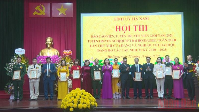 Hội thi Báo cáo viên, tuyên truyền viên giỏi tỉnh Hà Nam năm 2021 -0