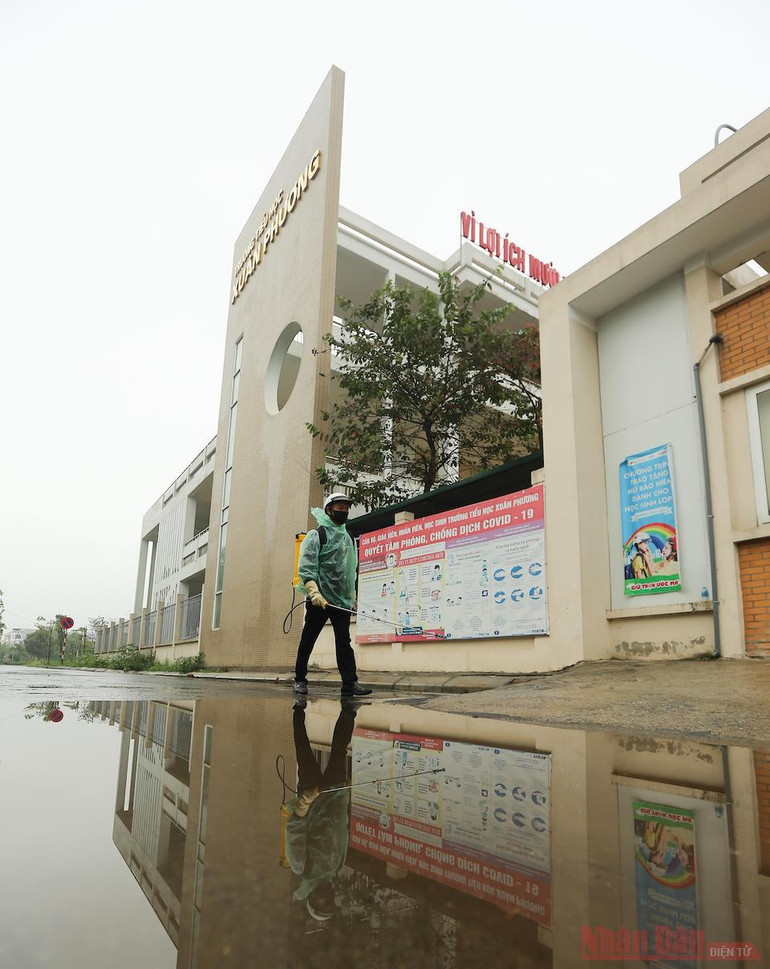 Trường tiểu học Xuân Phương sẵn sàng đón học sinh trở lại trường -0