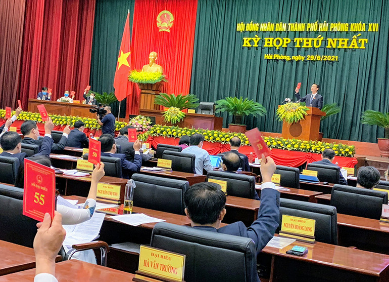 Khai mạc kỳ họp thứ nhất HĐND thành phố Hải Phòng khóa XVI. Tiếp tục nỗ lực hơn nữa để đưa Hải Phòng thành điểm sáng phát triển kinh tế, xã hội của cả nước -0