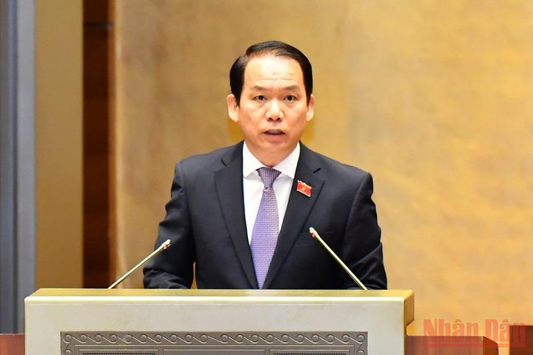 Chủ nhiệm Ủy ban Pháp luật của Quốc hội Hoàng Thanh Tùng phát biểu. (Ảnh: KHOA NGUYÊN) Không thu hẹp đối tượng xử phạt vi phạm hành chính trong lĩnh vực sở hữu trí tuệ -0