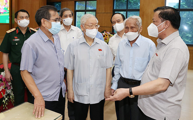 Tổng Bí thư Nguyễn Phú Trọng tiếp xúc cử tri thành phố Hà Nội -0